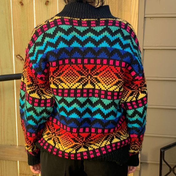 Vintage colorful sweater - Picture 2 of 6